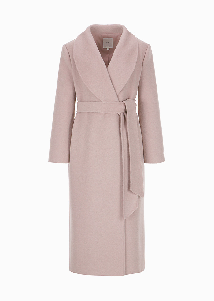 Carol Shawl Collar Handmade Coat (Pink)