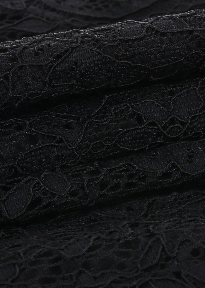 Dia Cape Lace One-piece (Black)