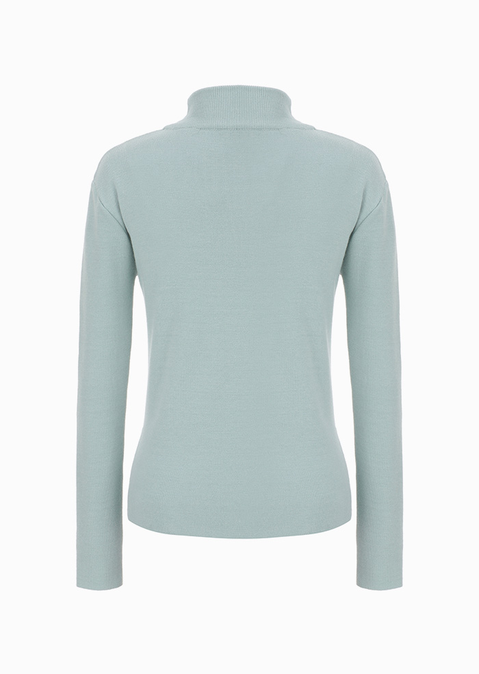 Rothy Half Turtle-neck Knit Top (Mint)