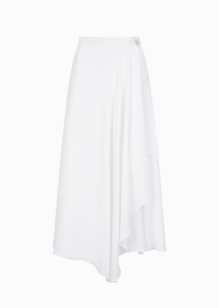 Clio Drape Skirt (Ivory)