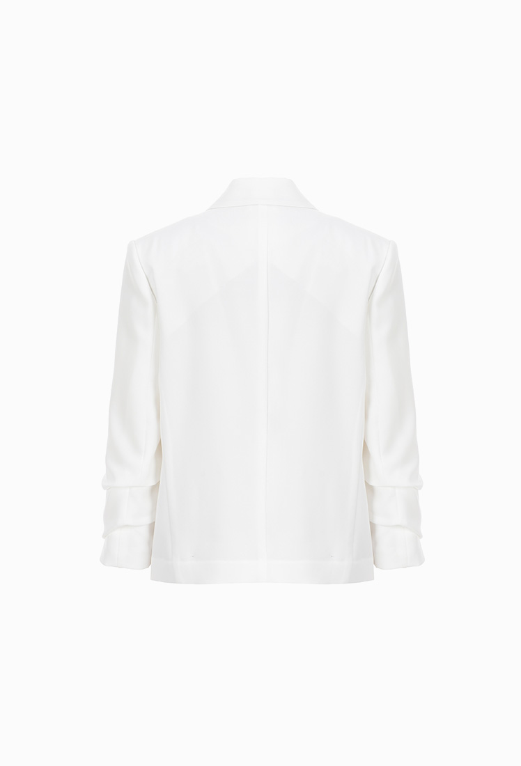 Adela Shirring Jacket (Ivory)