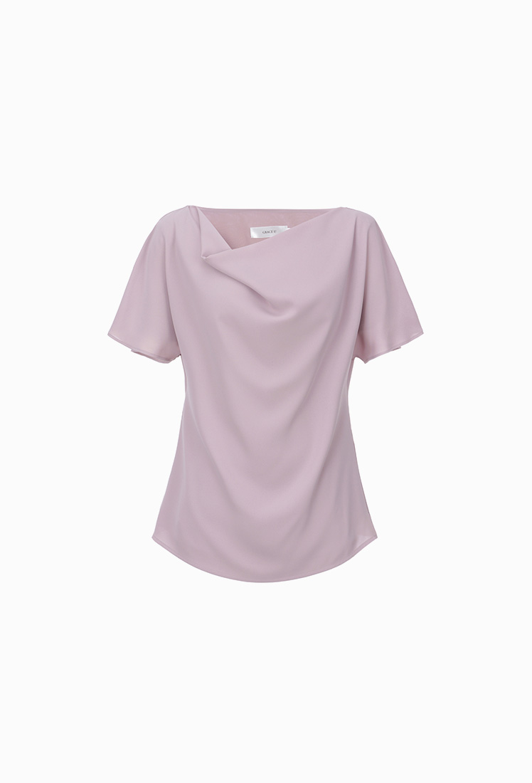 Clio Short Sleeve Blouse (Pink)