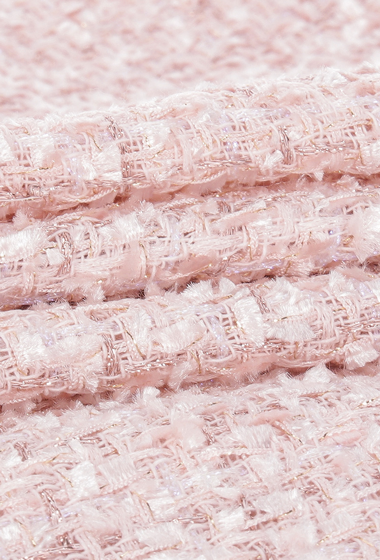 Ellie Tweed Pleats Skirt (Pink)