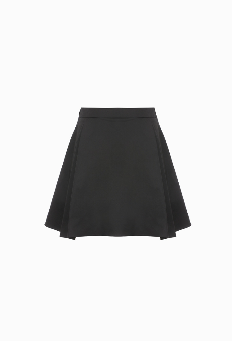 Rosa Cotton Mini Skirt (Black)