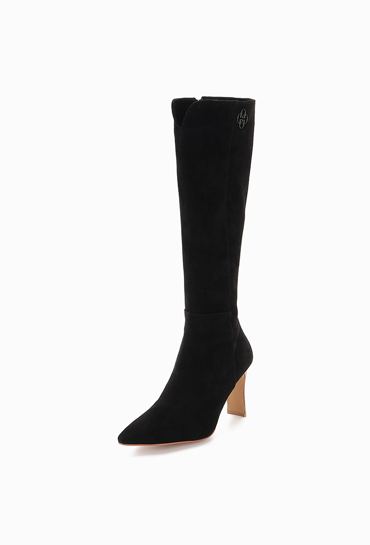 Grace Suede Long Boots (Black)