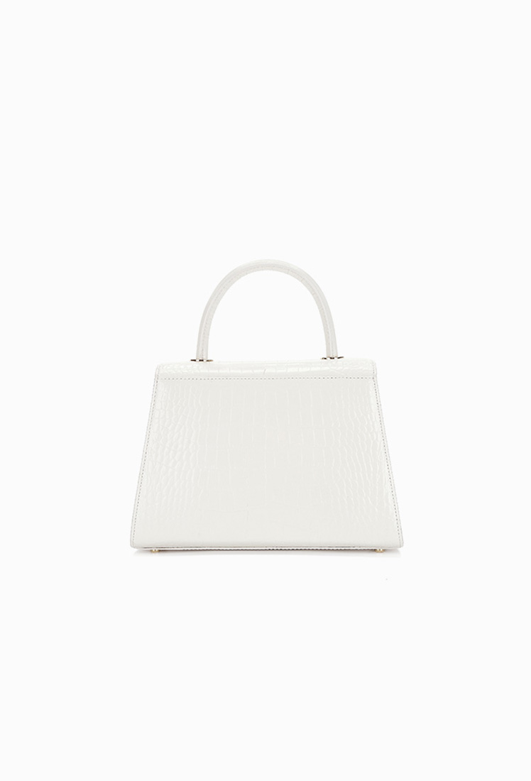 Grace Plie Middle Bag (White)