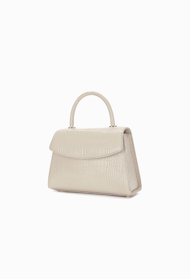 Grace Plie Middle Bag (Light Beige)