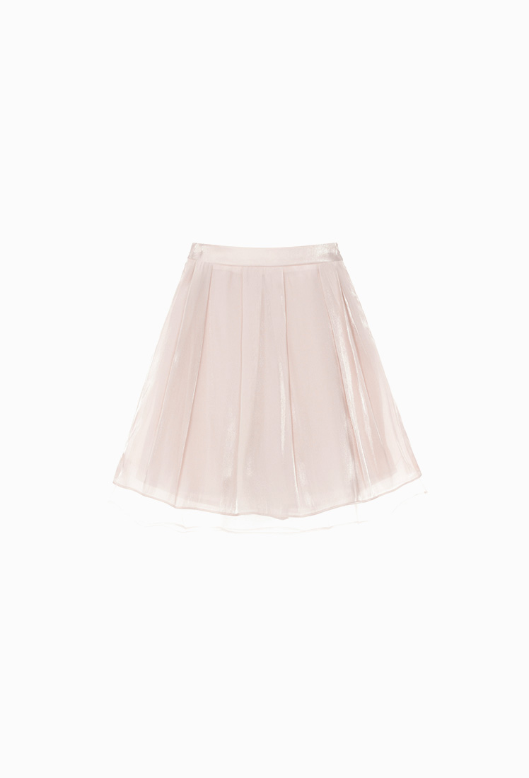Daisy Satin Mini Skirt (Light Pink)