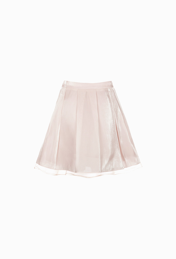 Daisy Satin Mini Skirt (Light Pink)