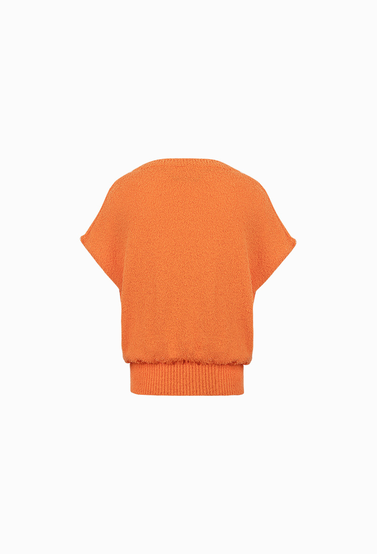 Poppy Knit Vest (Orange)