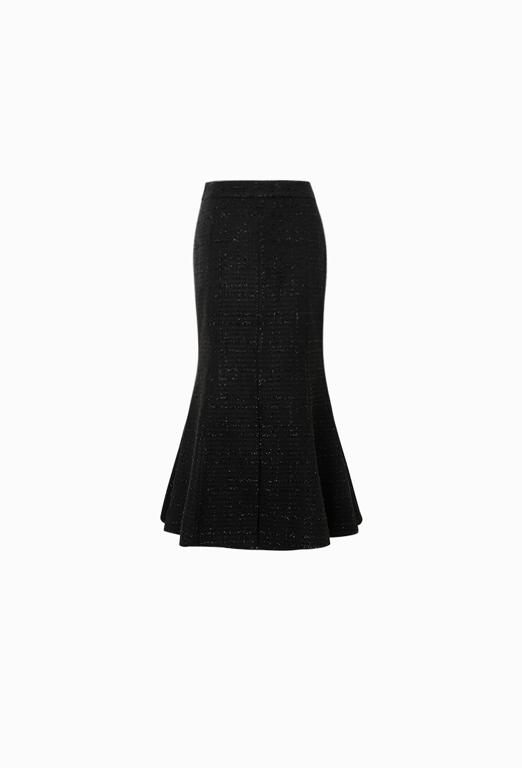 Kylie Tweed Skirt (Black)