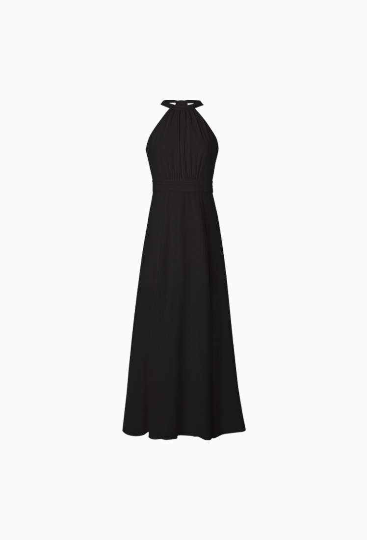 Isabel Halter-Neck One-piece (Black) - GRACE U