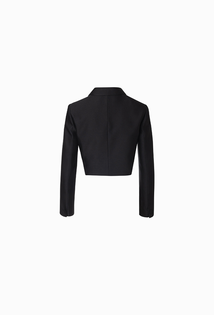 【Grace U】25SS★Lucy Silk Jacket (XS,S,M) Lucy Silk Jacket (Black) - GRACE U