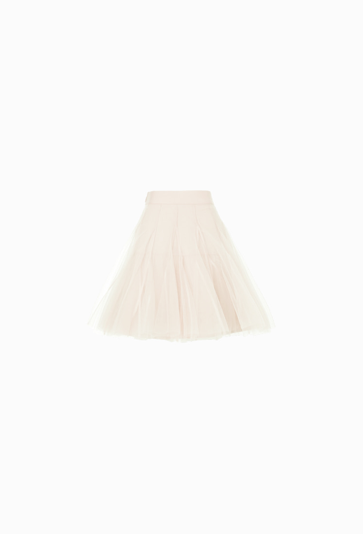 Etoile Banding Sha Mini Skirt (Cream) - GRACE U