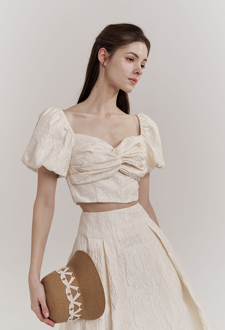 【Grace U】韓国人気 ★(XS,S,M,L) Tessa Flare Skirt Tessa Flare Skirt (Cream) - GRACE U