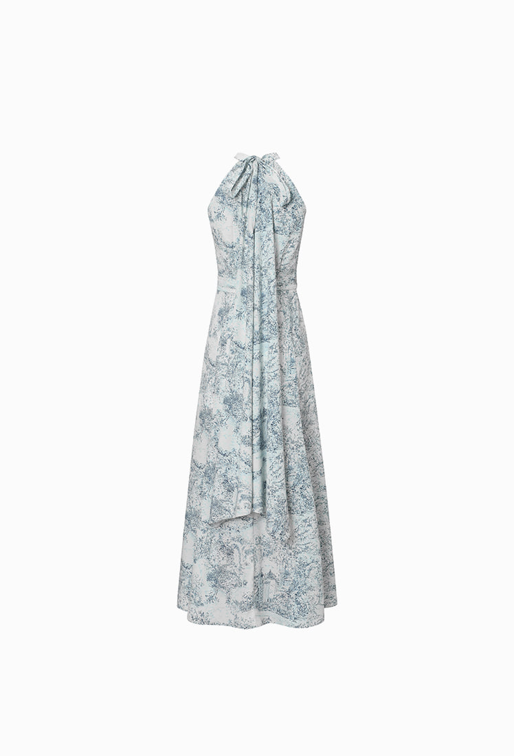 Isabel Halter-neck Toile One-piece (Blue)★[Grace U] Isabel Halter-neck Toile One-piece (Blue) - GRACE U