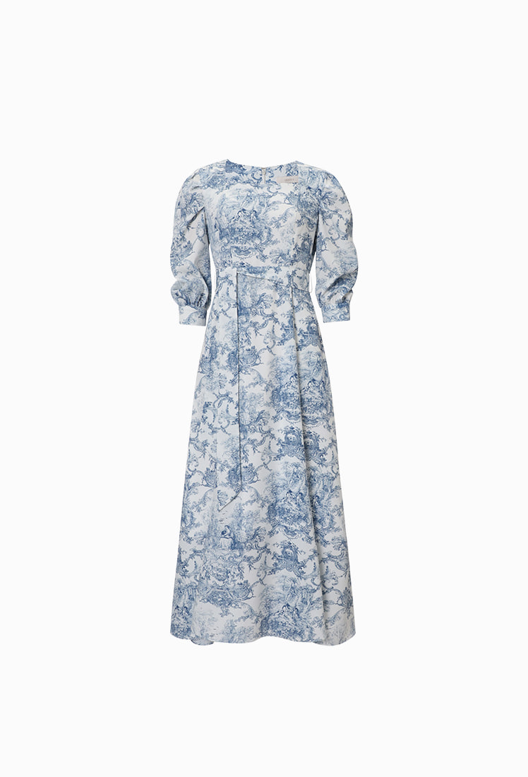 【GRACE U】Stila Toile One-piece Stila Toile One-piece (Blue) - GRACE U