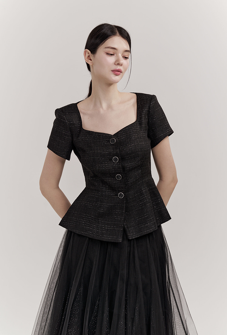 ★GRACE U★韓国高級ブランド★Etoile Banding Mini Skirt★2色 Etoile Banding Sha Mini Skirt (Black) - GRACE U