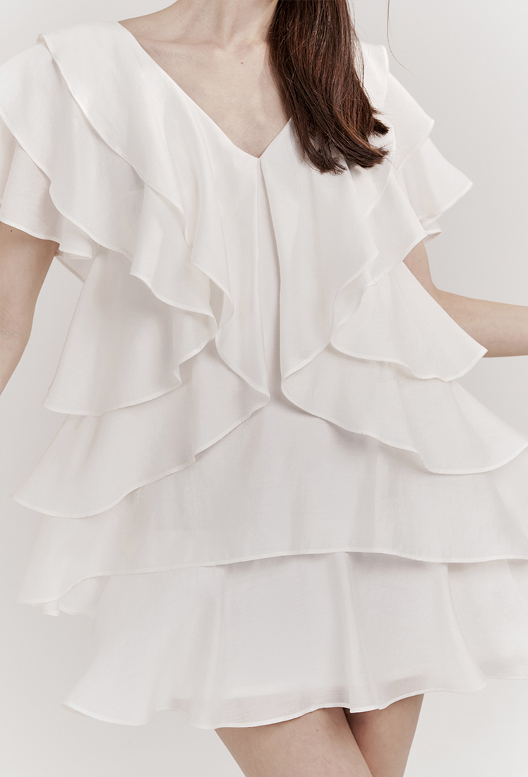 Sofia Ruffle One-piece (Blue)★韓国人気★[Grace U] Sofia Ruffle One-piece (Ivory)☆韓国人気☆[Grace U] (Grace U