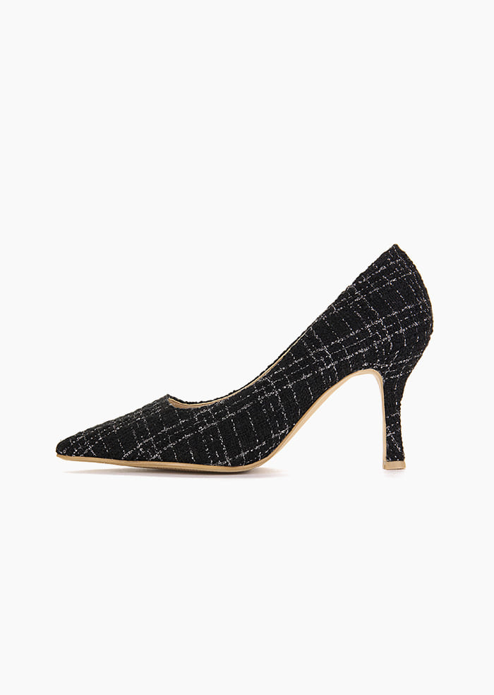 Grace Tweed Heel (Black)