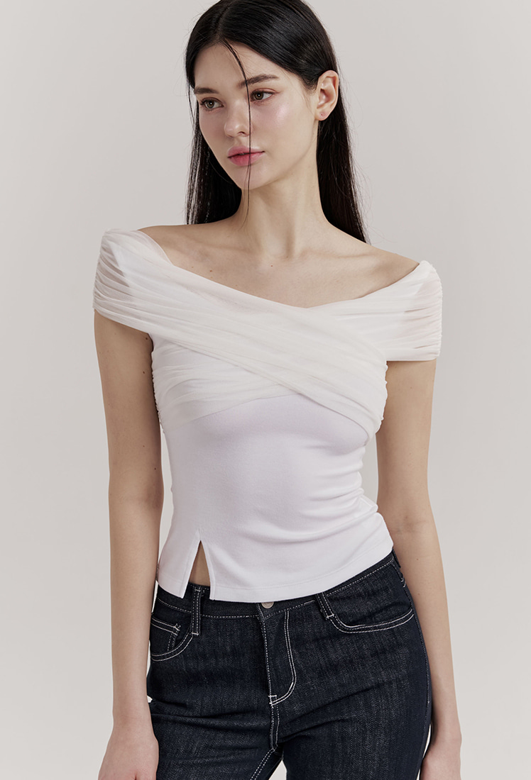 【Grace U】 韓国人気★ Sis Top (XS-S, M-L) Sis Top (Black) - GRACE U