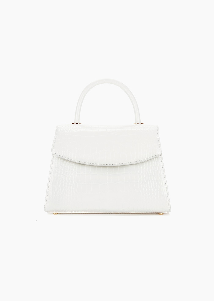 Grace Plie Middle Bag (White)