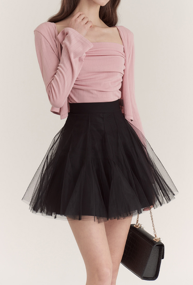Etoile Banding Sha Mini Skirt (Black)