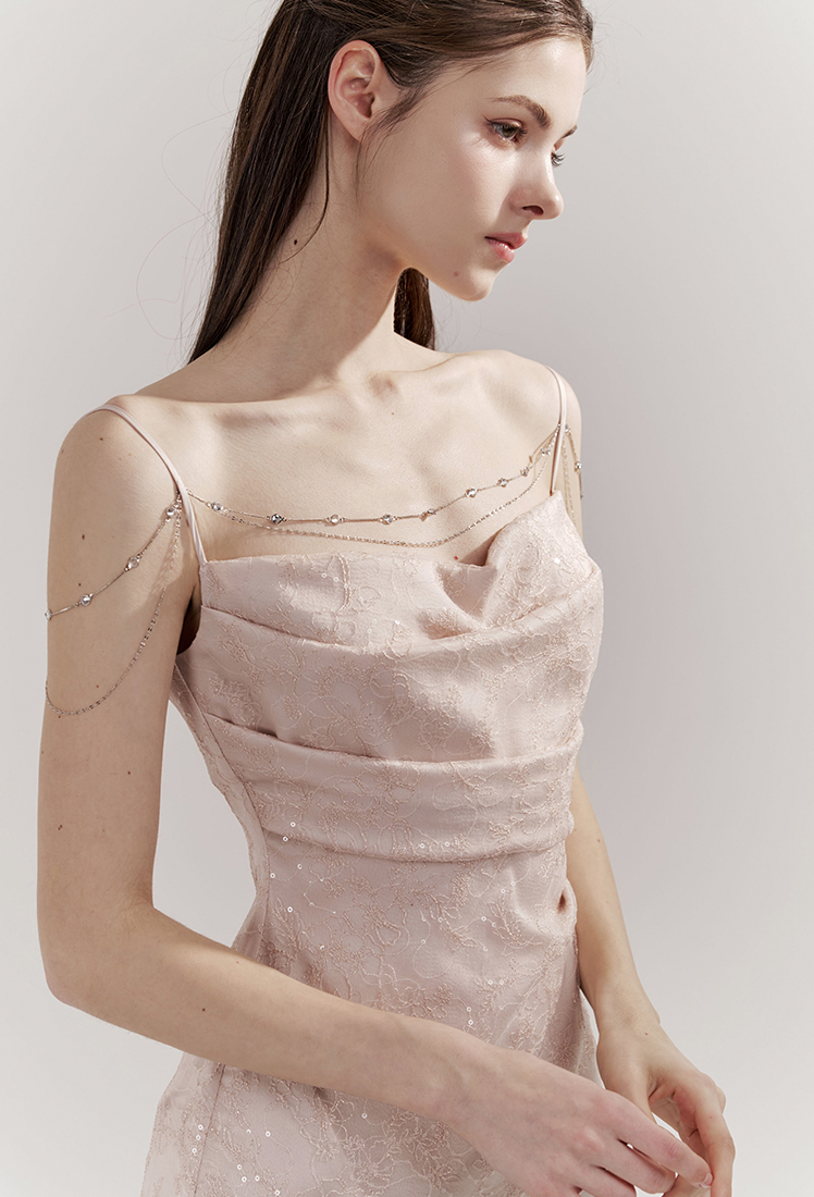 【GRACE U】Grace Slip Long One-Piece 2 Colors GRACE SLIP] Dress (Ivory)
