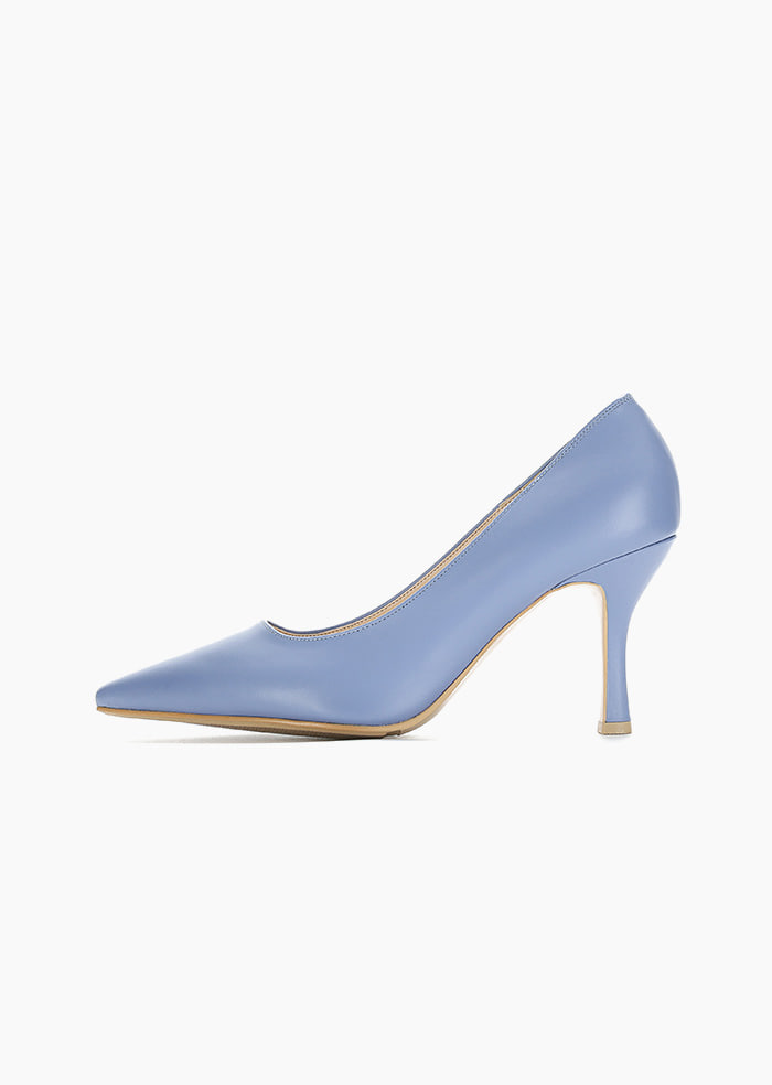 Grace Leather Heel (Blue)