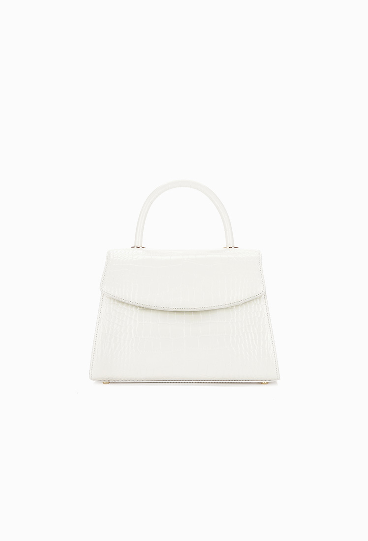 Grace Plie Middle Bag (White)