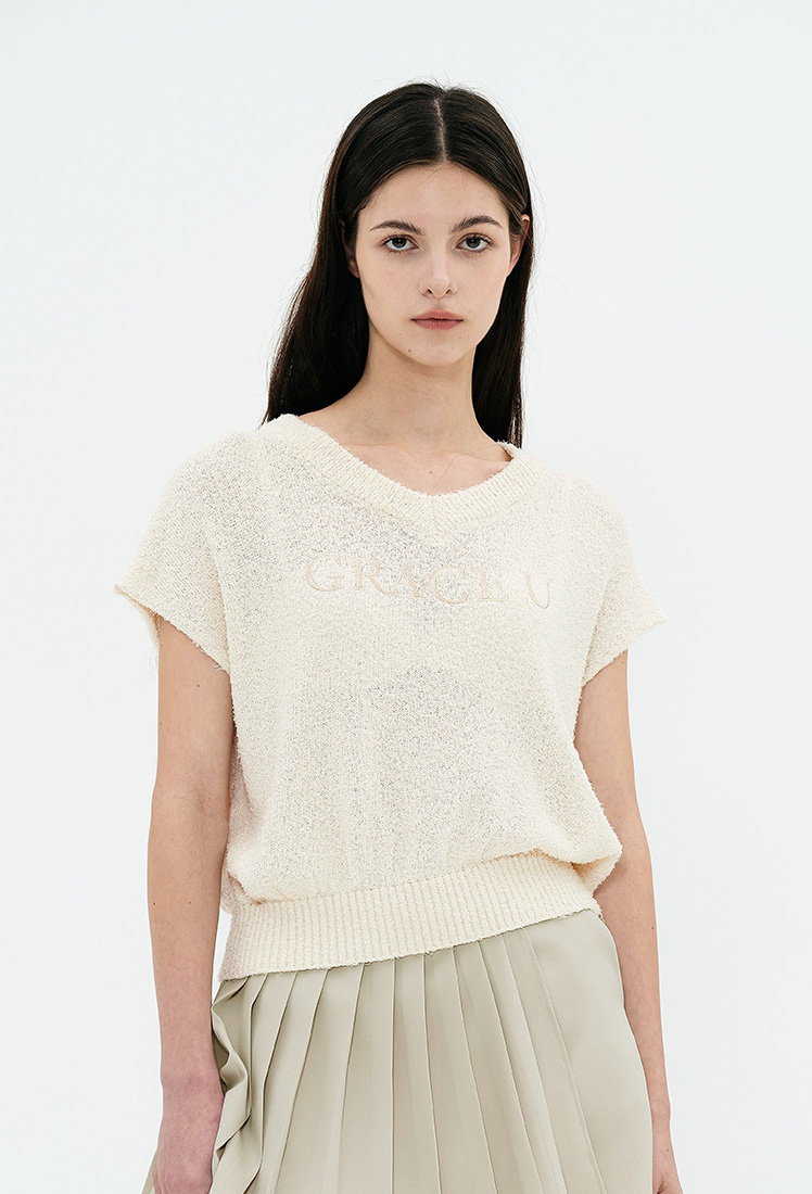 Poppy Knit Vest (Ivory)