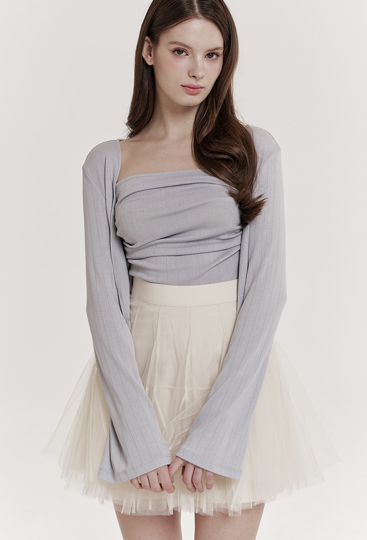 ★GRACE U★韓国高級ブランド★Etoile Banding Sha Skirt★3色 Etoile Banding Sha Mini Skirt (Black) - GRACE U
