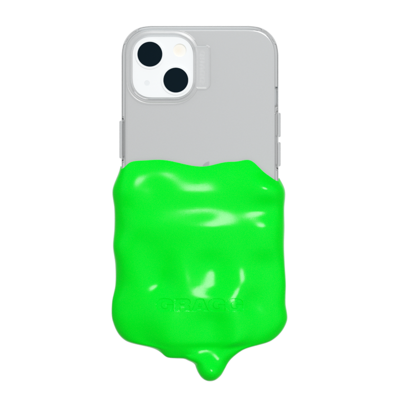 DOUBLE LAYERS CASE - CLEAR/NEON GREEN