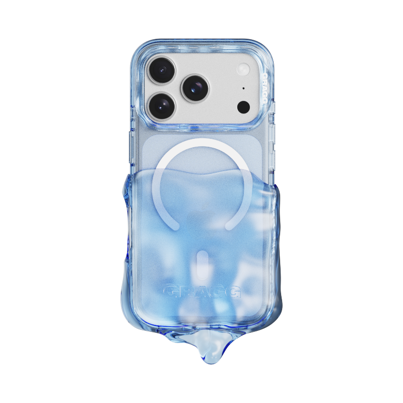 MAGSAFE DOUBLE LAYERS CASE - CLEAR BLUE - GRAGG