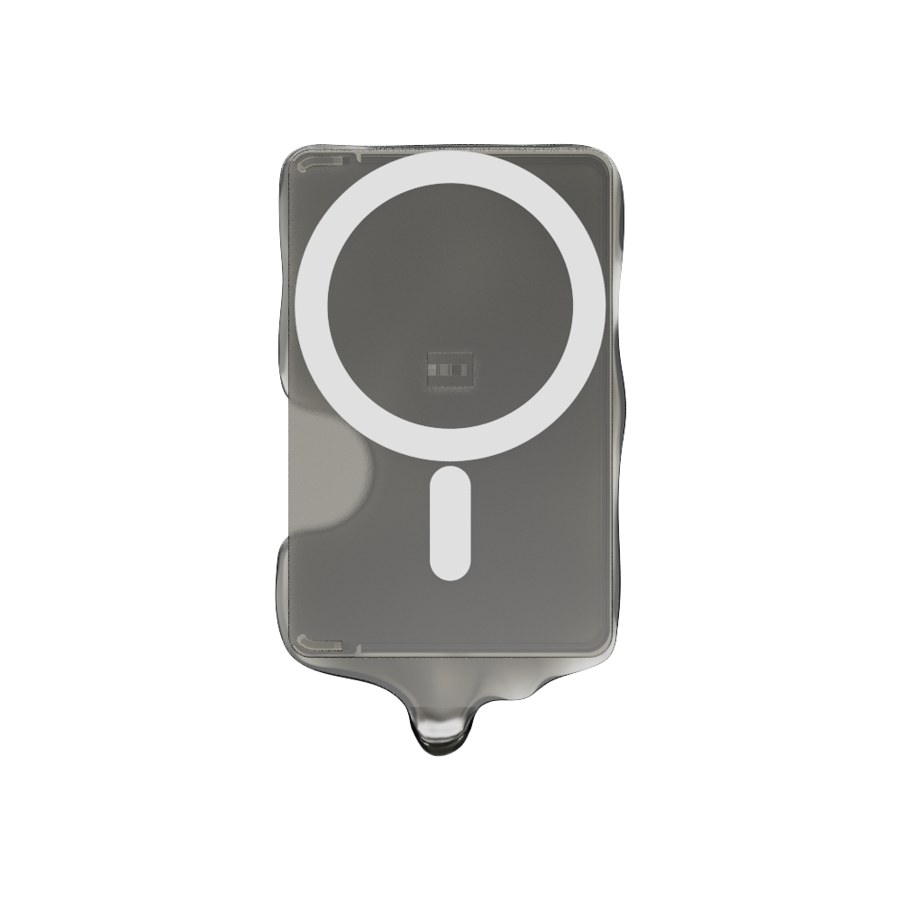 DOUBLE LAYERS MAGSAFE CARD SLOT - CLEAR BLACK - GRAGG