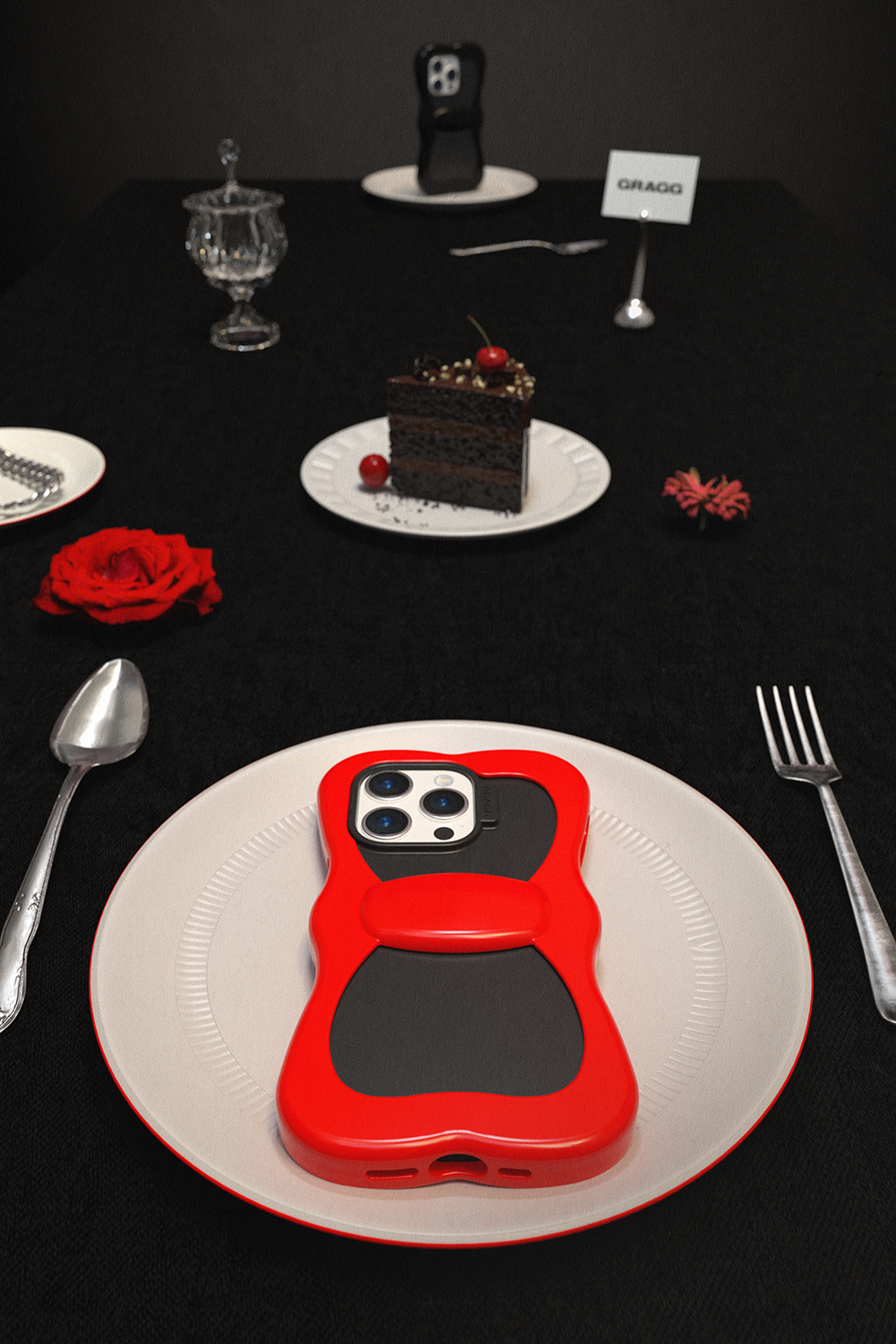 LAYERED RIBBON CASE - RED - GRAGG