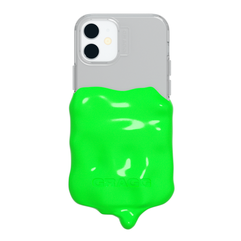 DOUBLE LAYERS CASE - CLEAR/NEON GREEN