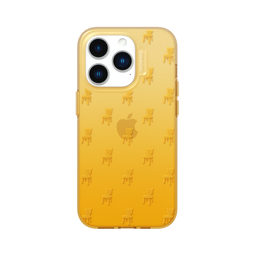 DOUBLE SQUARE CASE-CLEAR YELLOW
