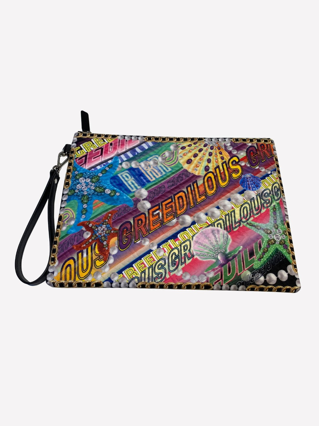 NEONSIGN ONE-POINT PRINT CLUTCH