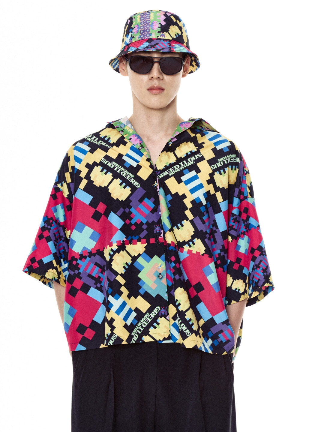 Galaga pattern blouse 2