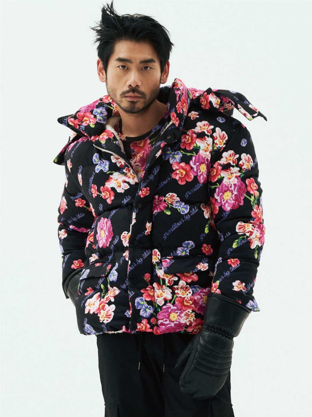 Floral Oversized  Puffer Jacket