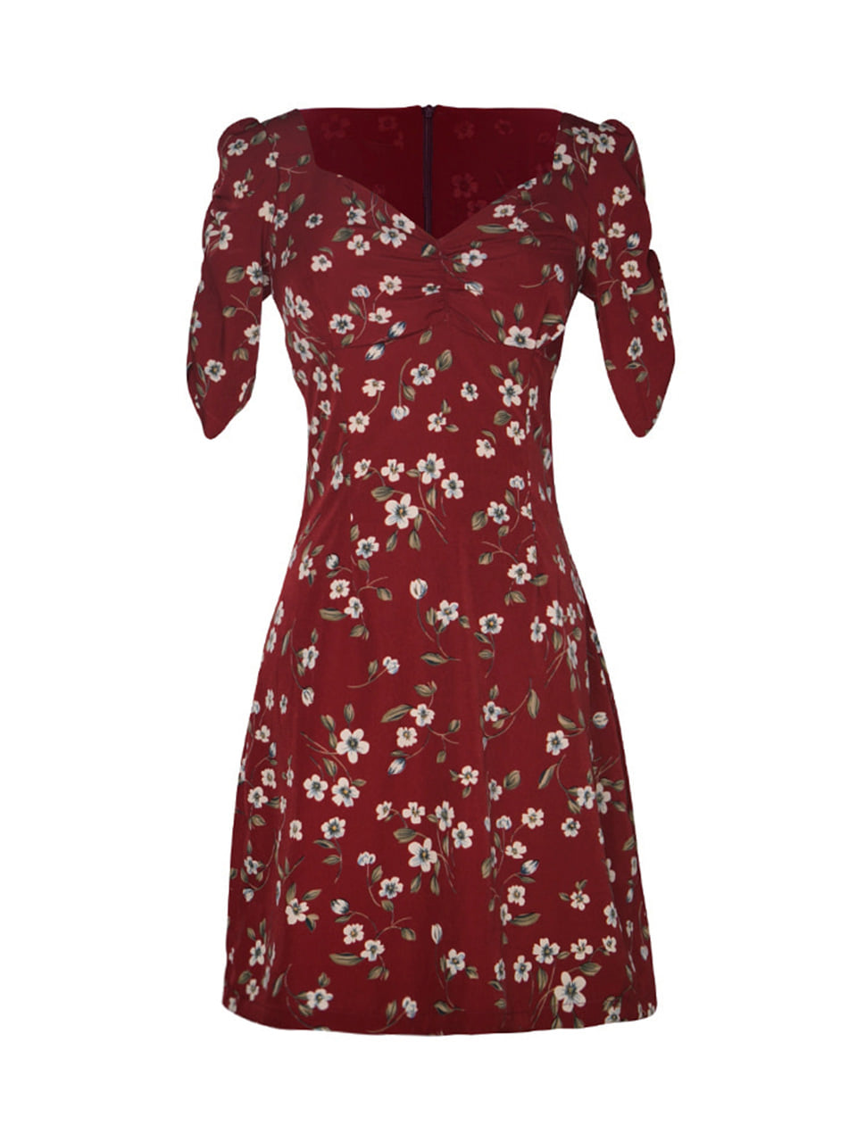 GUKAFlower print Shirring mini dress
