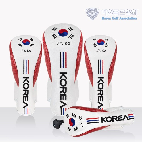 GR 대한민국 골프 국가대표 헤드커버 세트 코리아 레드(KGA 정품)