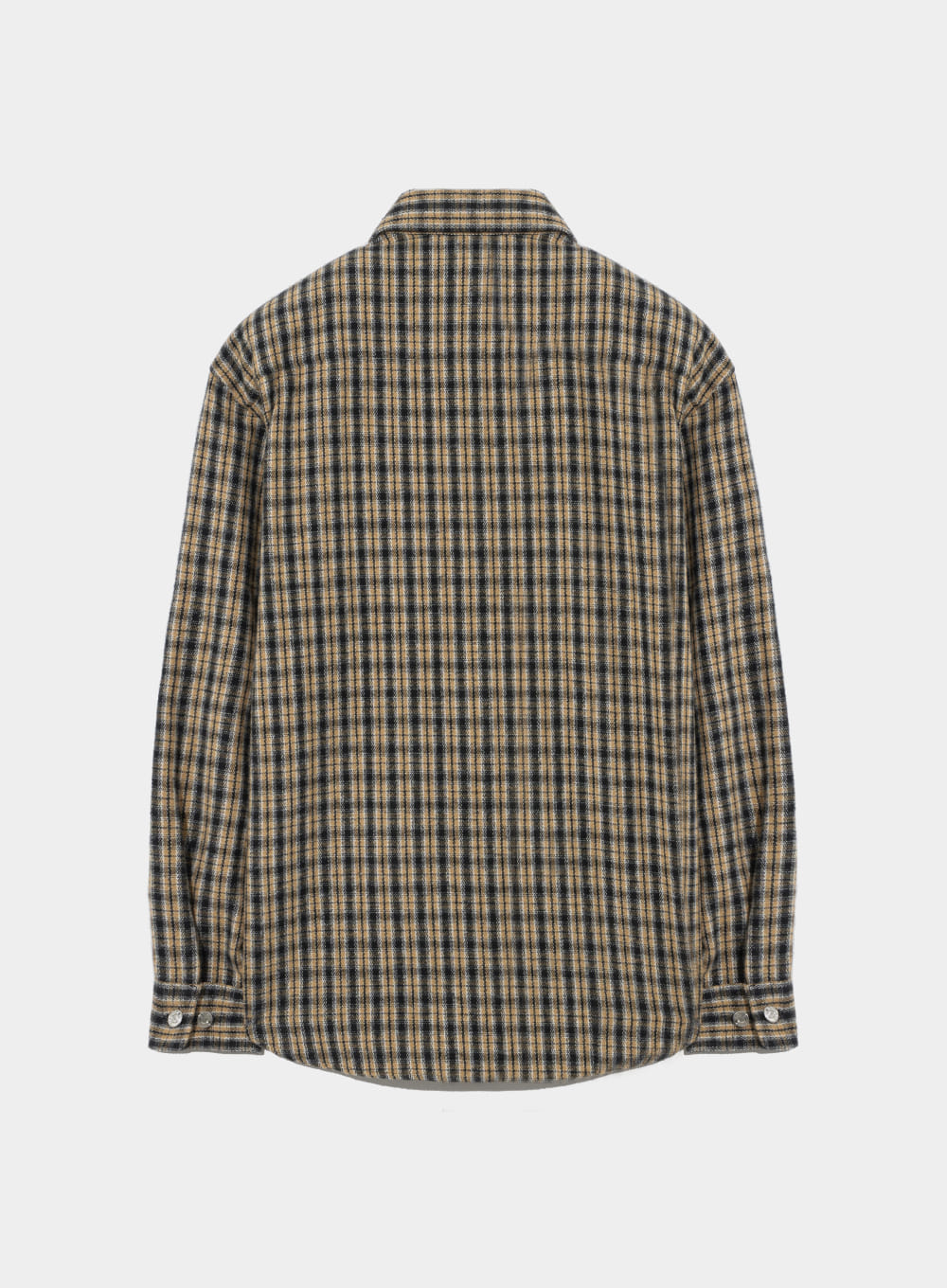 Double Pocket Flannel Check Shirts - Sunset Black