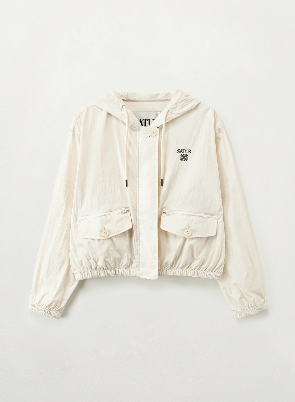 ジャケット・アウター Satur Crop Hood Wind Jacket M) Lawton Lining Collar Track Zip-Up Jacket