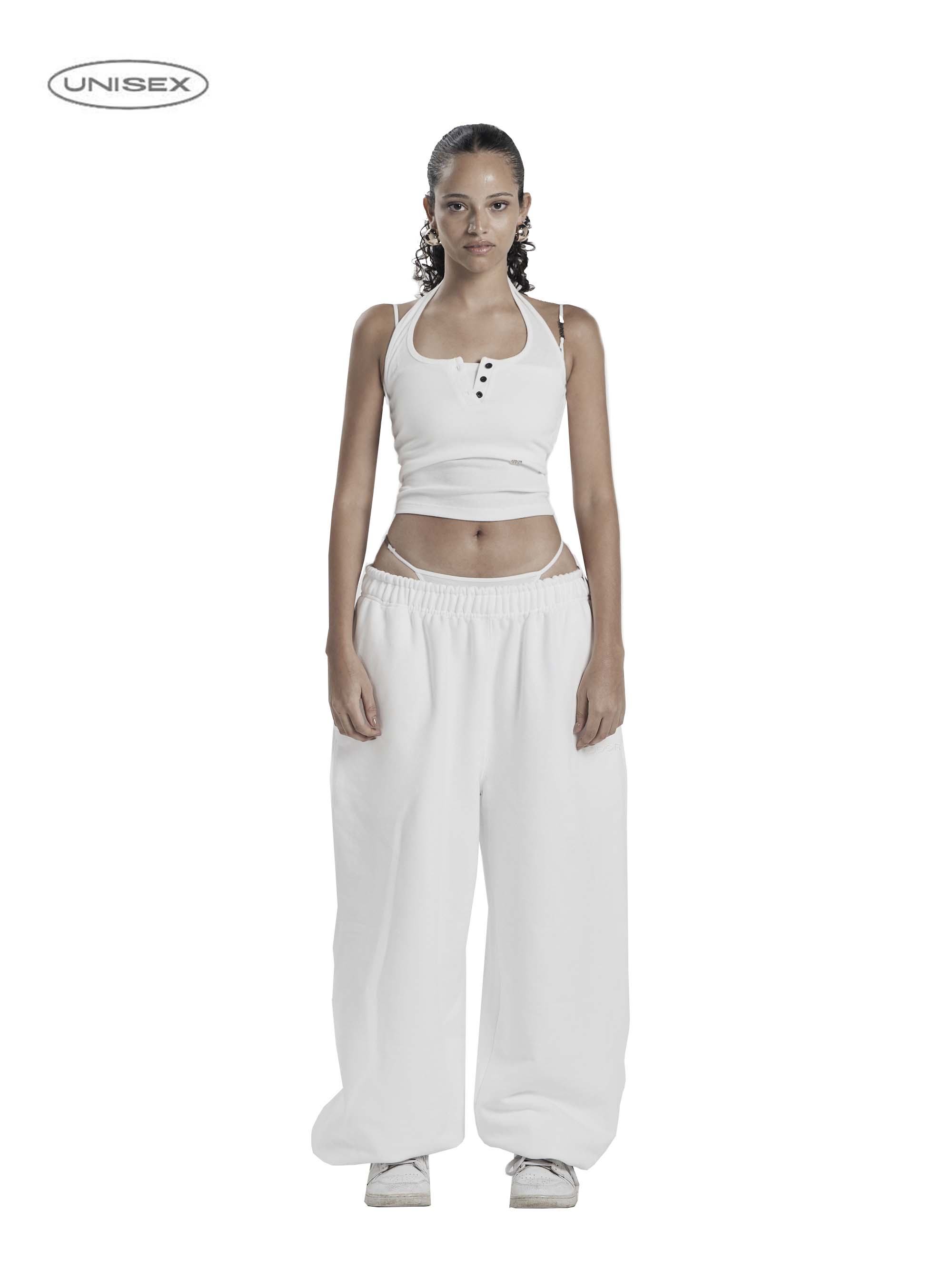 Molly wide jogger in white