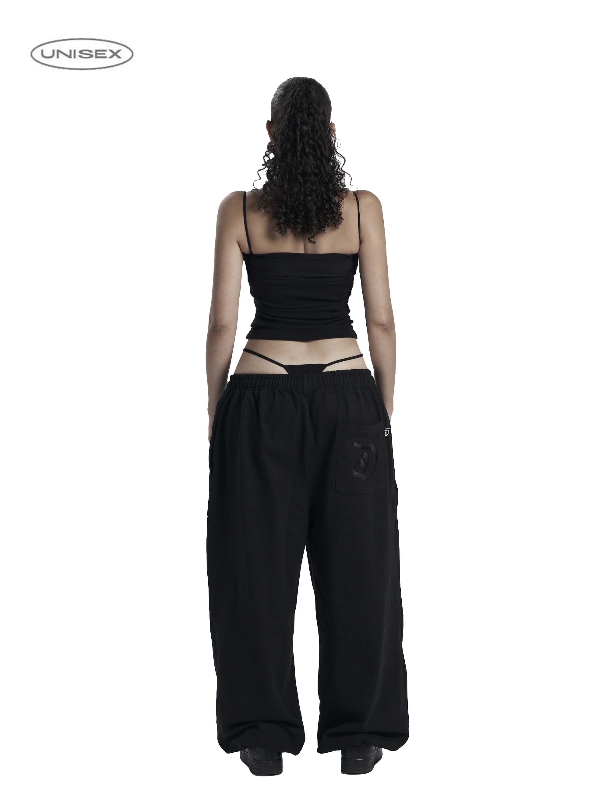 Molly wide jogger in black