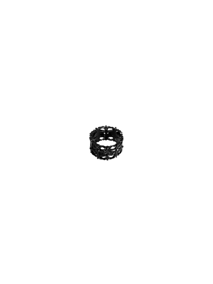 FOUNDᐝ Black cross ring