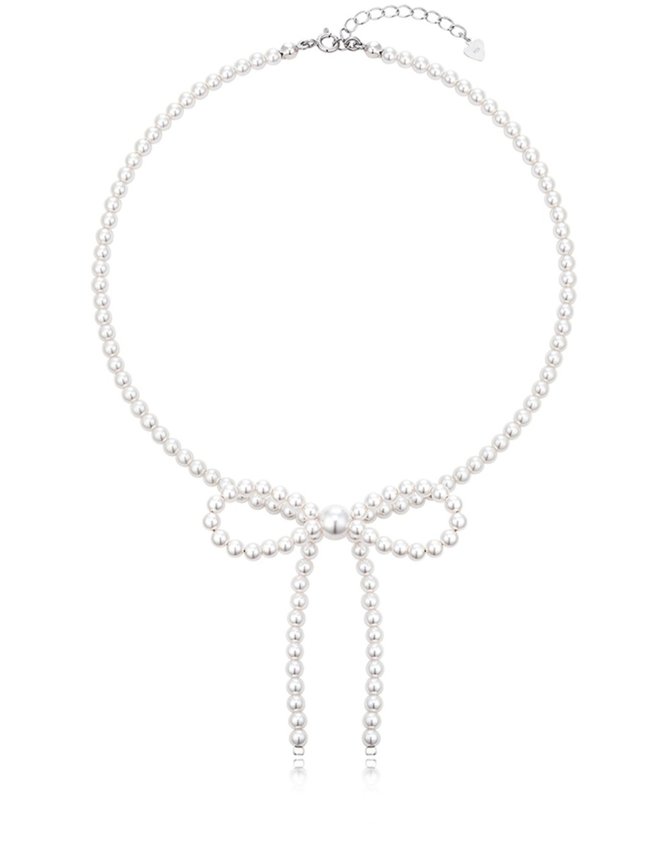 ネックレス・ペンダント [HAESOOL] Unique Ribbon Pearl Necklace 14k Gold Pearl with Diamond Ribbon Necklace – FabOn5th.com