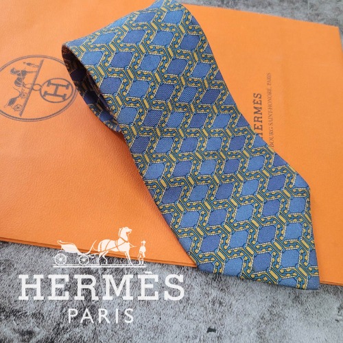 BRAND - Hermes - necktiekun-Used Luxury Ties, Tie pin, cuffs